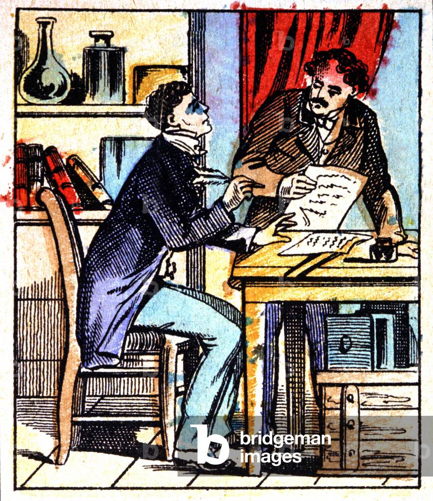 Inventors Niepce and Daguerre, 1829 (engraving)