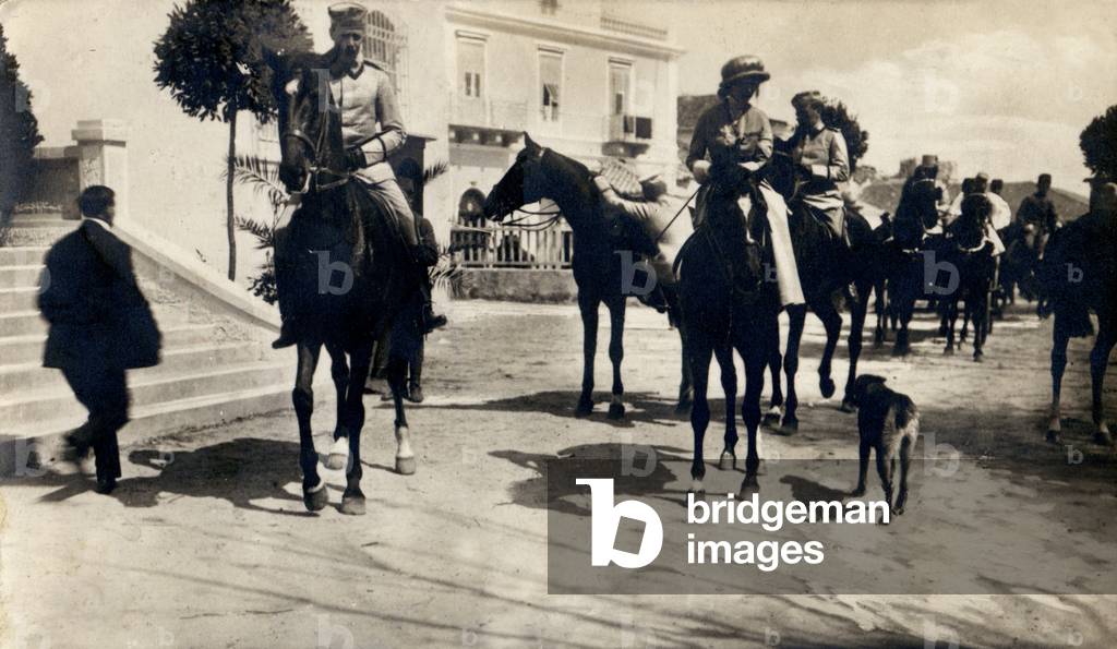 History. Albania. Prince William of Wied, Prince of Albania (Wilhelm Friedrich Heinrich) and Princess Sophie. Photo, Albania, 1914. (postcard)