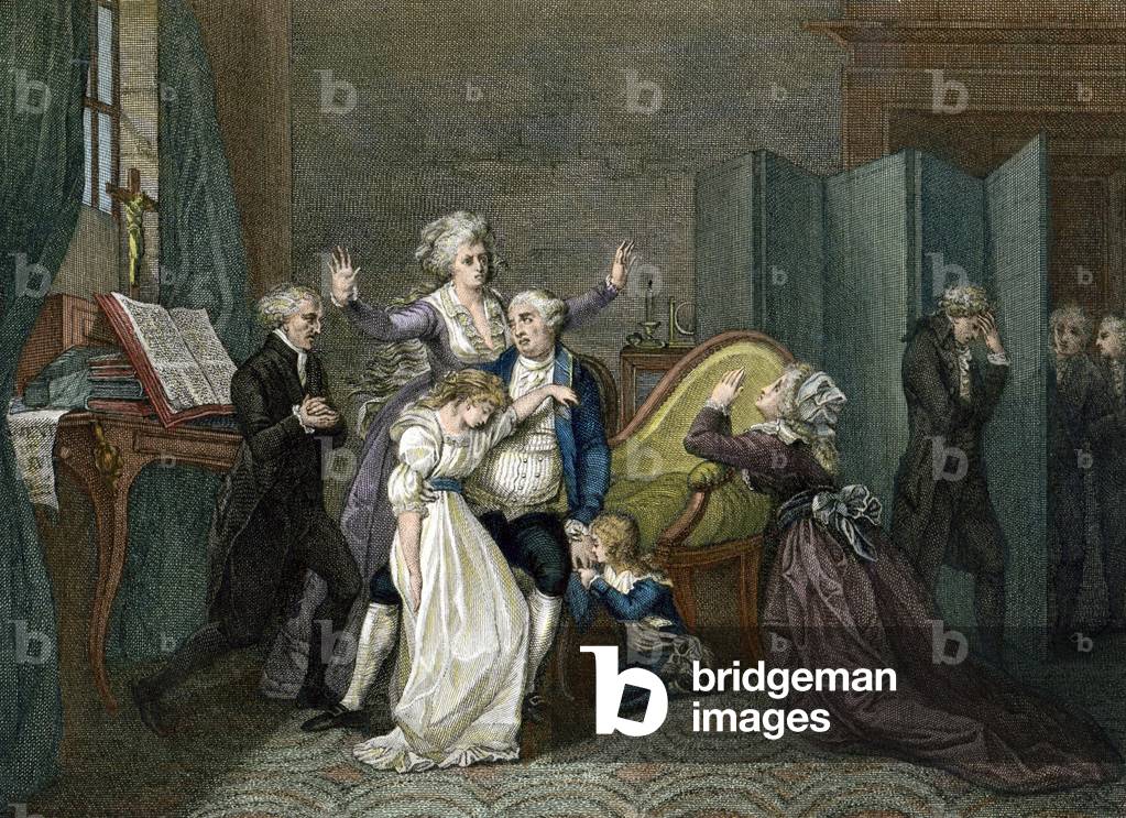Farewell to Louis 16, 1793. 1794-1804 (engraving)