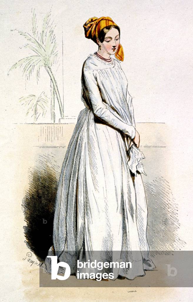Creole woman of Cayenne, c.1850 (engraving)