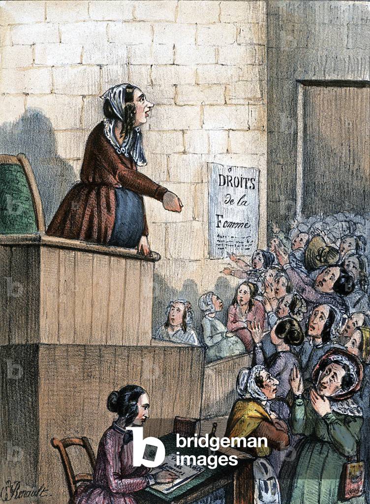 Conference on Women's Rights, 19th century (engraving)