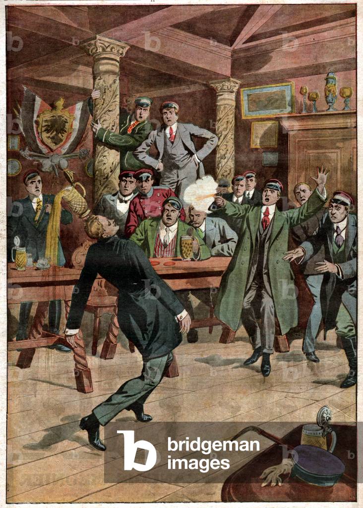 Student party in Halle, 1913 (print)