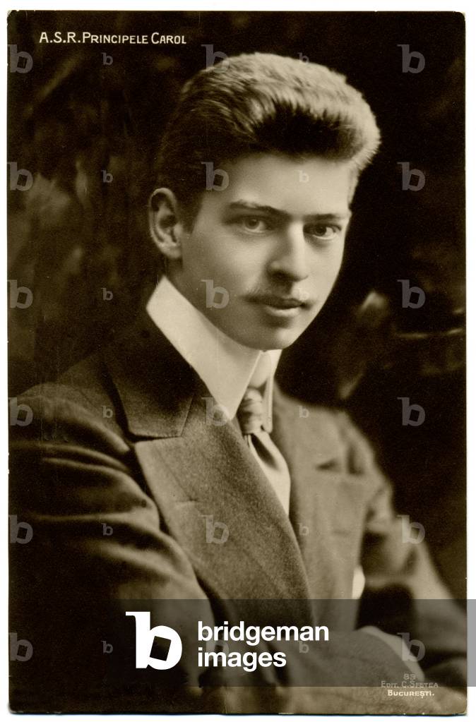 History. Romania. Prince Carol (King Carol II of Romania). Postcard, Romania, 1915.