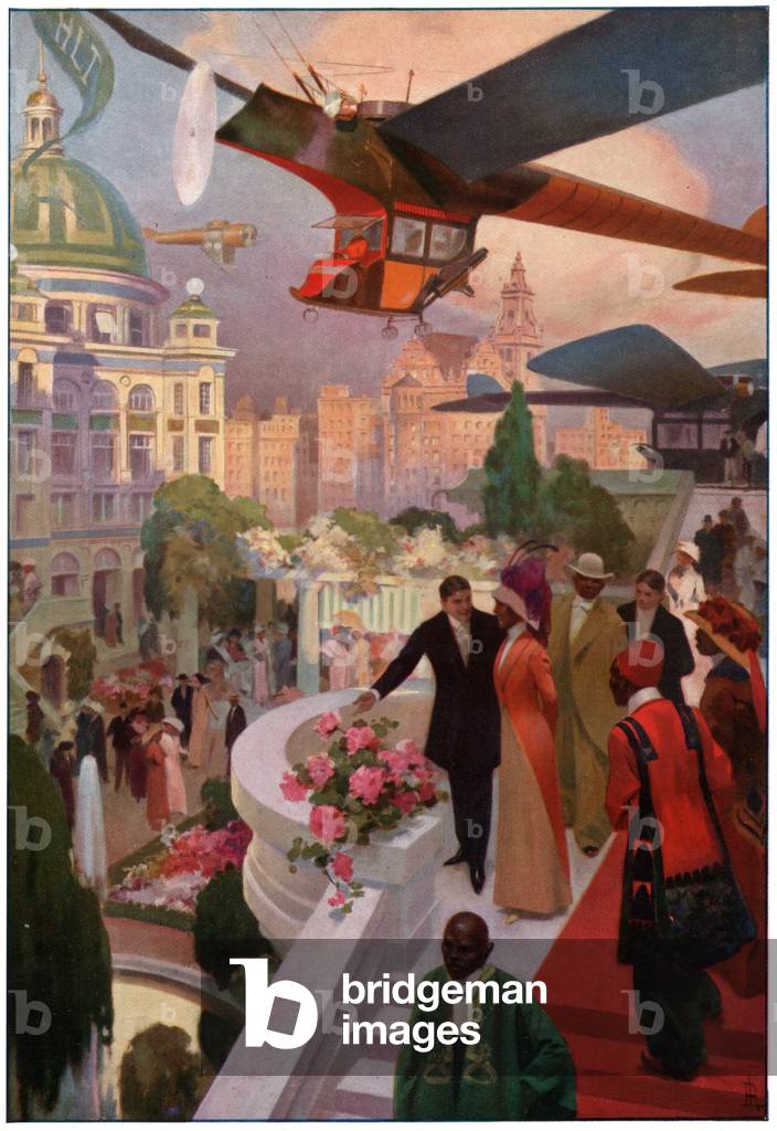 Planes in the future. (Illustration, ca. 1910)