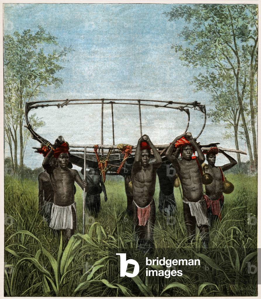 Marchand's Congo Nile expedition, 1899 (engraving)