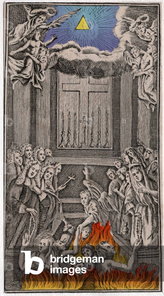 Messe in the temple. (engraving, 17th century