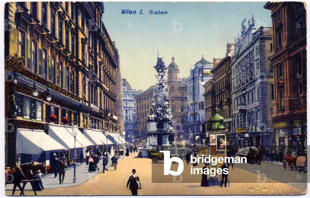 Geography. Vienna. Graben, Vienna. Postcard, Austria, 1919. (postcard)
