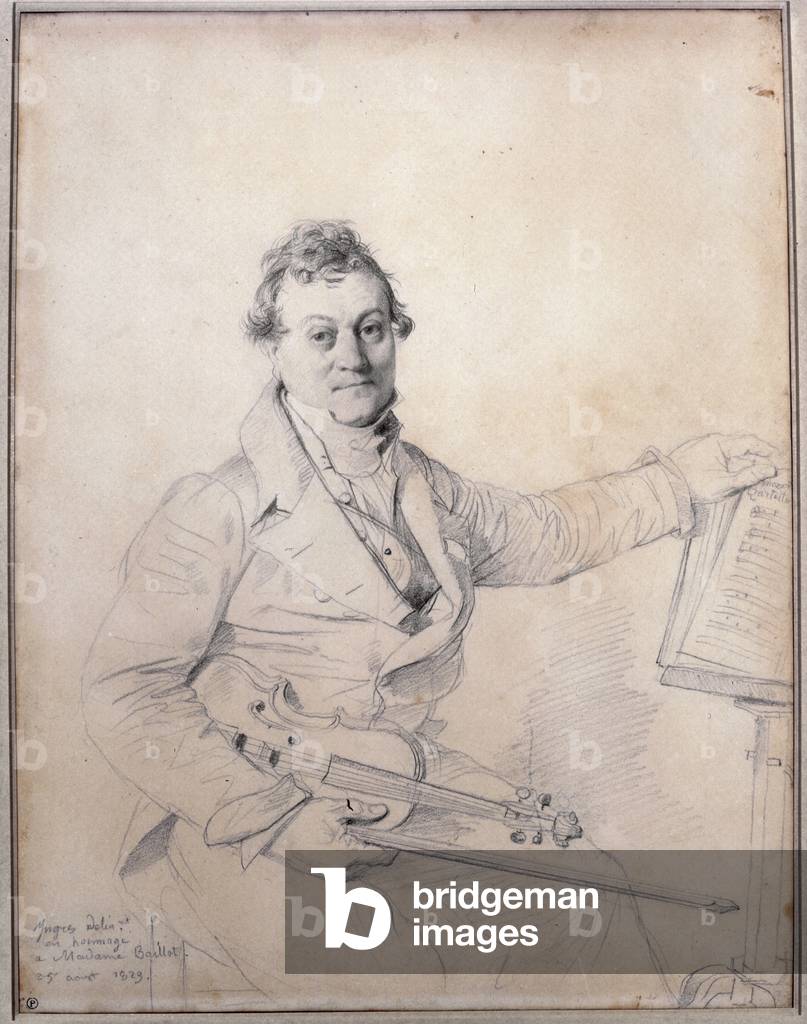 Art. French painter Jean Auguste Dominique Ingres. Selfportrait, France, 1829.