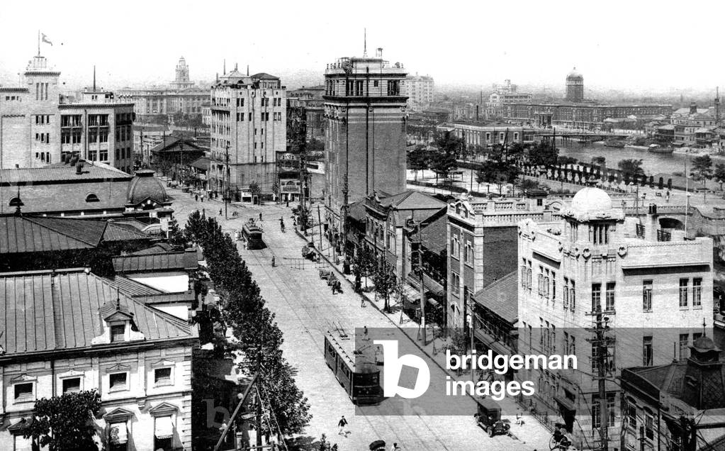 Kitahama street, Osaka, c.1930 (postcard)