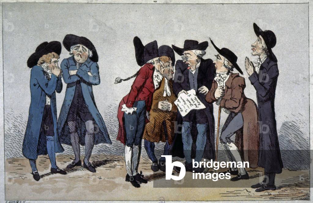 The French clerk in exile in England, 1792 (illustration)