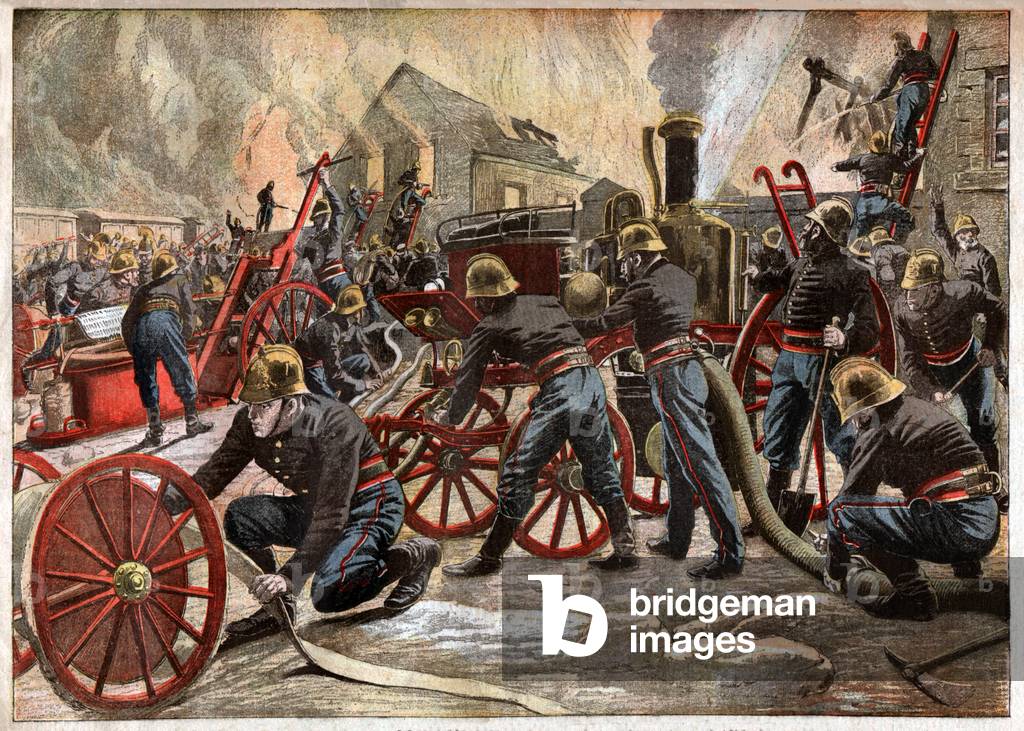 Fire in Paris, 1905 (print)