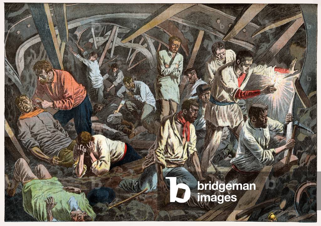Courrieres mine disaster, 1906 (print)