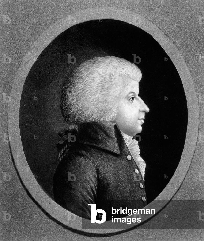 Wolfgang Amadeus Mozart, engraving c. 1775