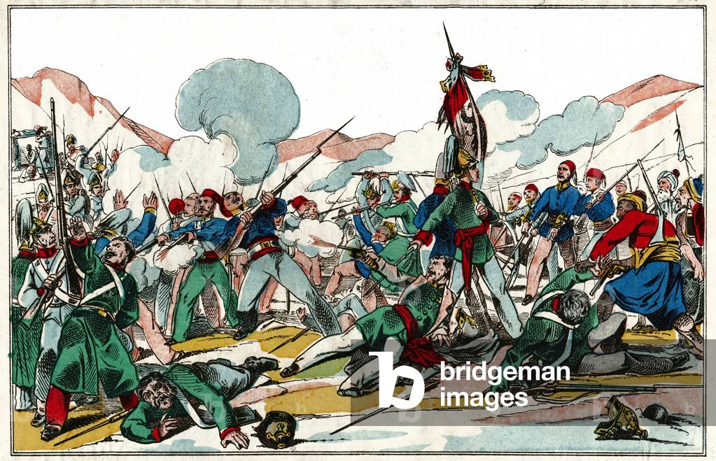 Russian Turkish War. (engraving, circa 1880)