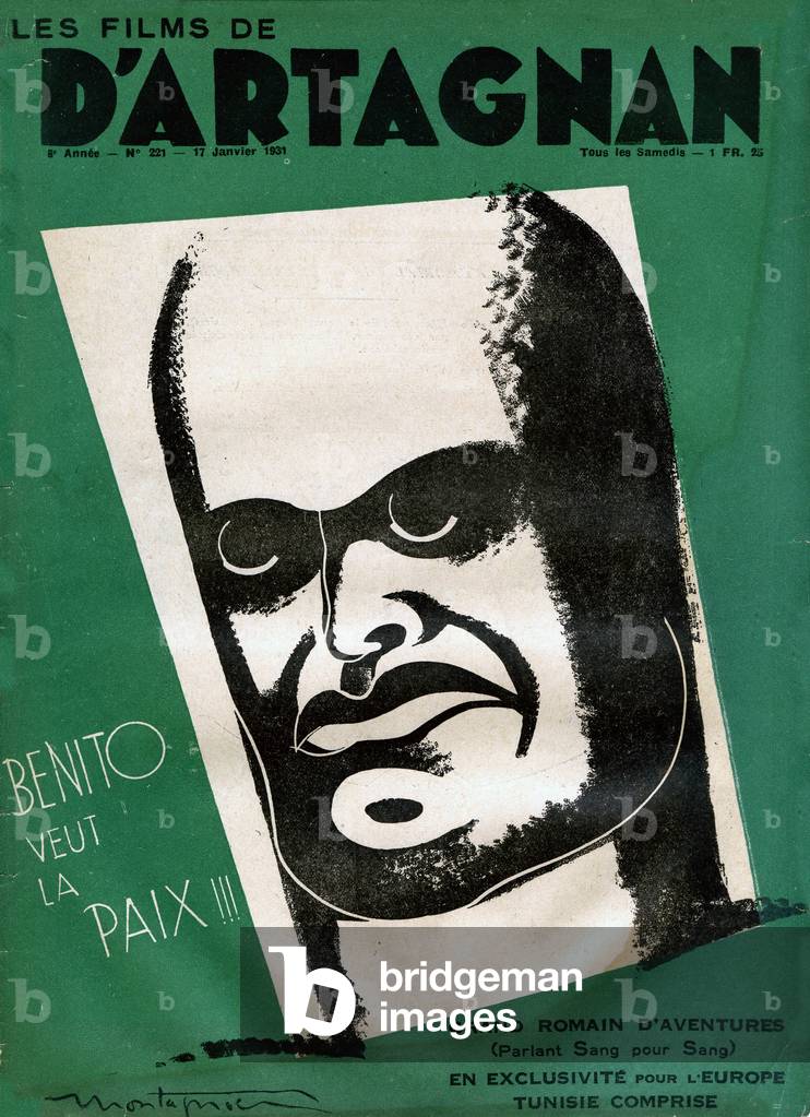 Mussolini wants peace ! 1931 (illustration)
