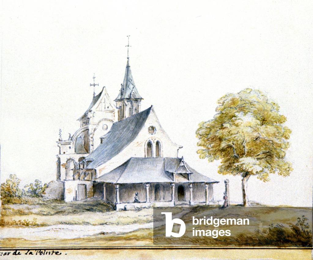 View of Meudon church, 18th century (watercolour)