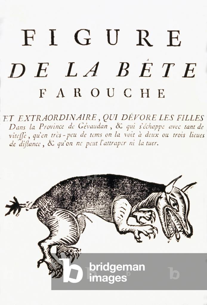 Bete du Gevaudan. circa 1765 (engraving)