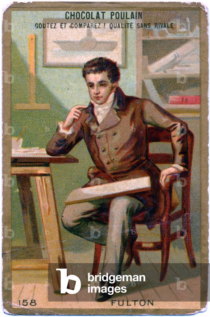 Science. Marine. The american inventor Robert Fulton. Imagery, France, c.1900 (print)