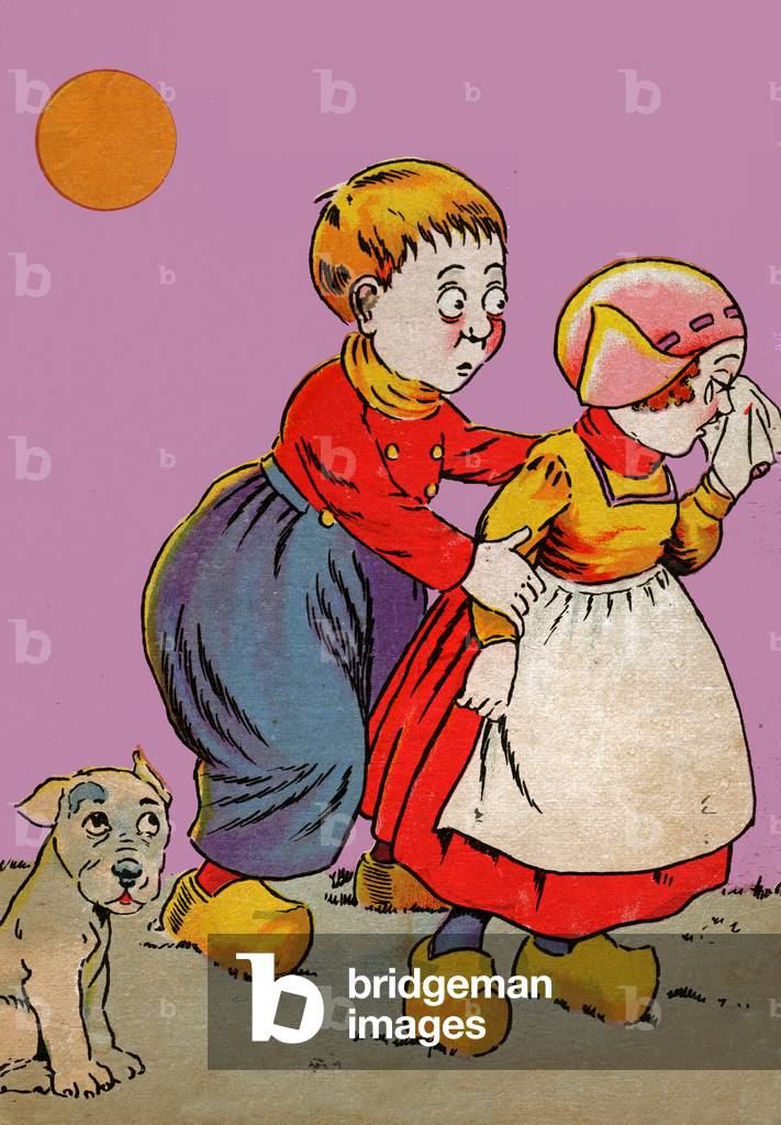 Children in Brittany. (Illustration, ca. 1910)