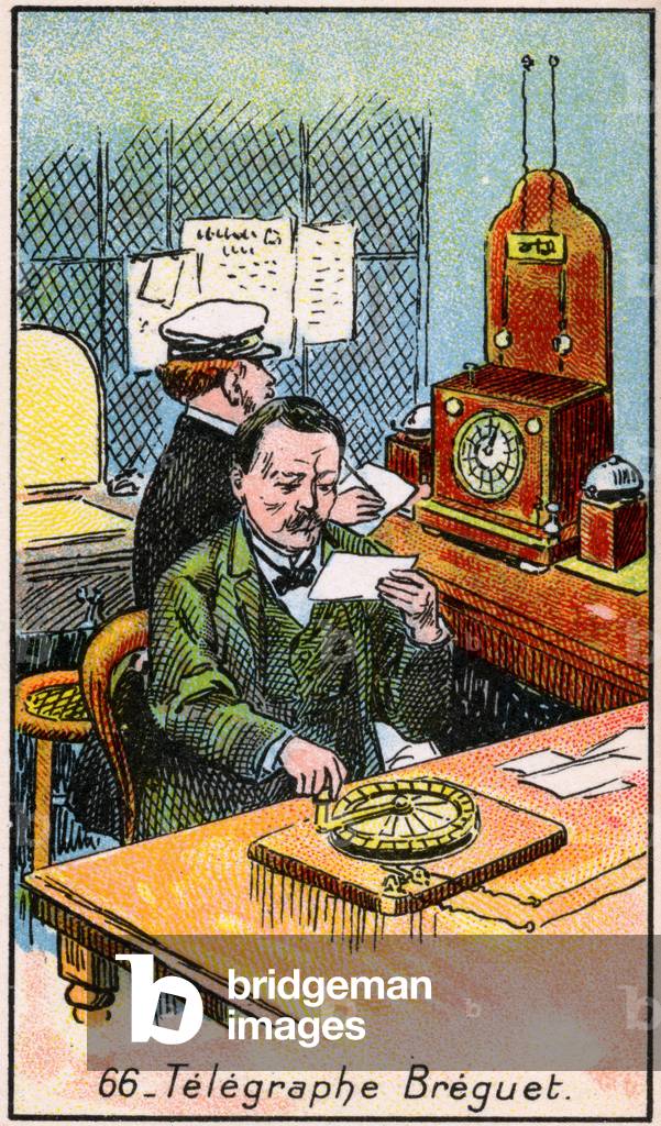 Communication. Breguet telegraph. c.1900 (chromo)