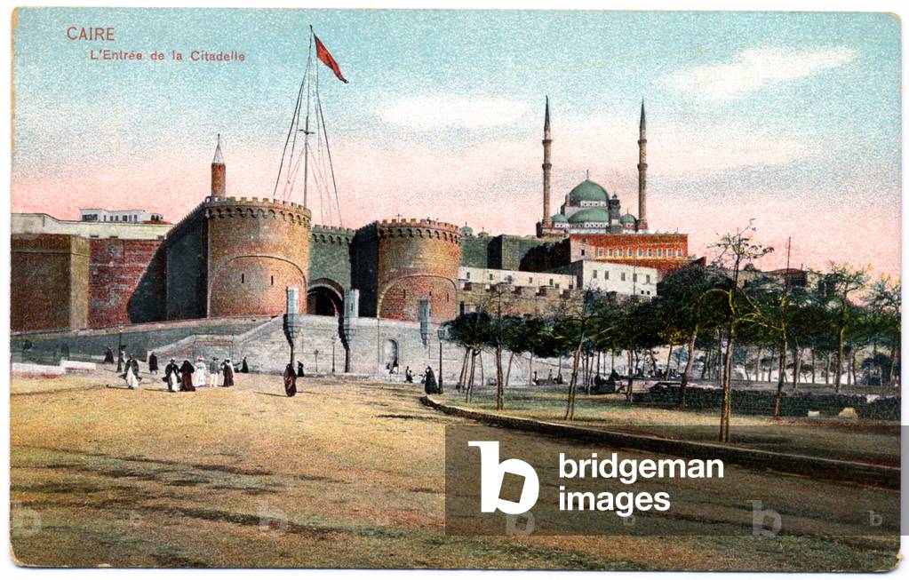 Geography. Egypt. The Saladin Citadel of Cairo, Egypt. Postcard, Egypt, c.1910 (postcard)
