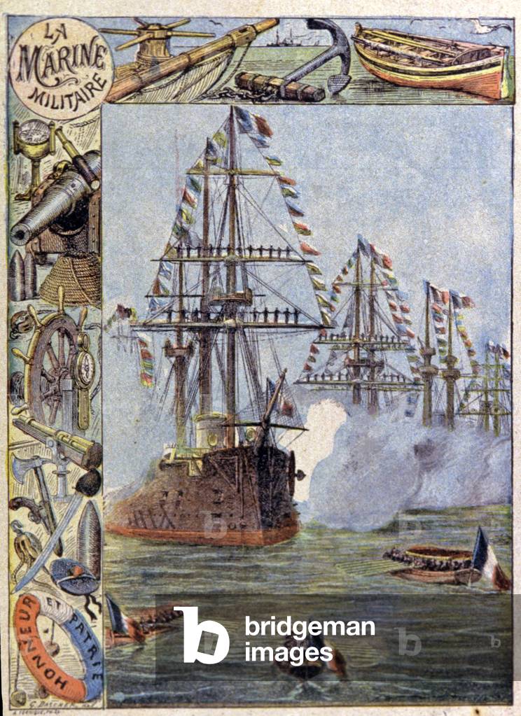 Naval honors, circa 1880-1900 (illustration)