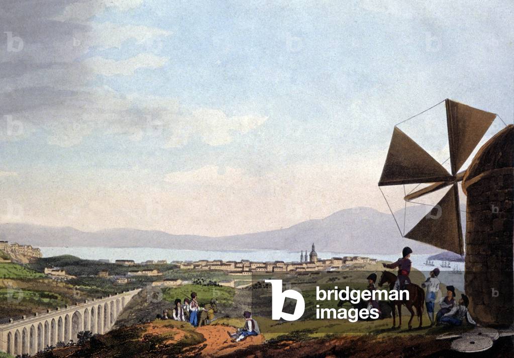 Lisbon, general view, c.1808 (engraving)