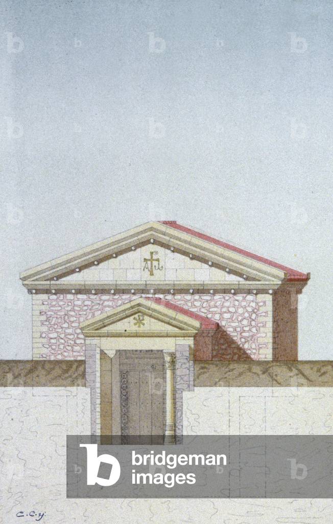 Hypogee Martyrium of Poitiers, c.1880 (lithograph)