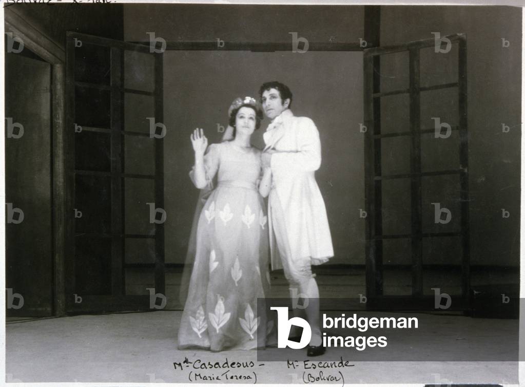 Miss Casadesus and Mr Escande, in Bolivar, 1936 (photo)