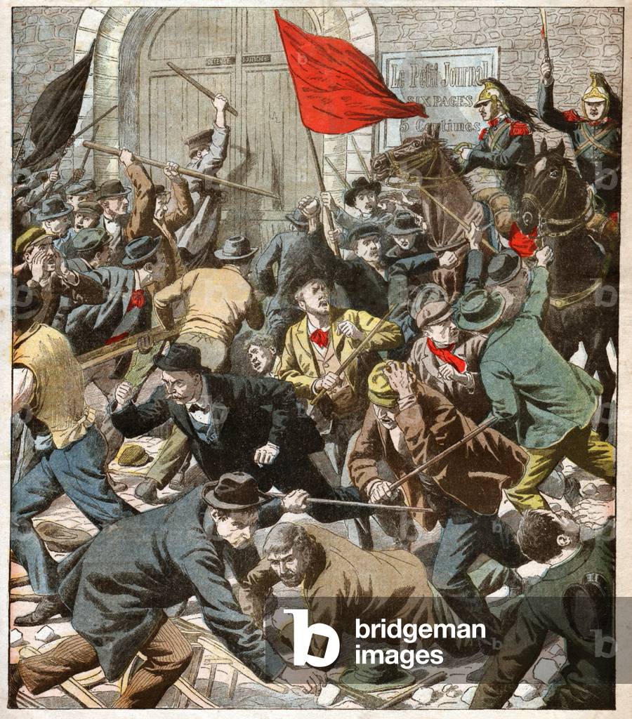 Strike in Limoges, 1905 (print)