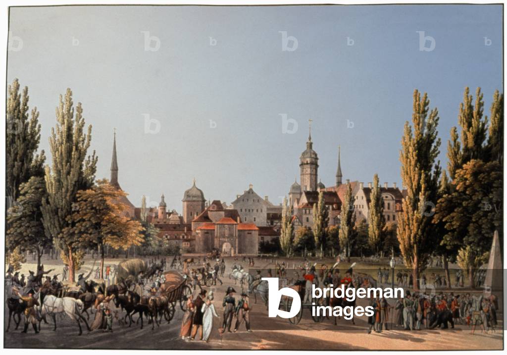 The fair of Leipzig. ca 1810-20 (engraving)