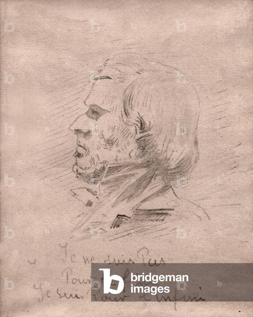 Eugene Delacroix. (drawing, circa 1850)