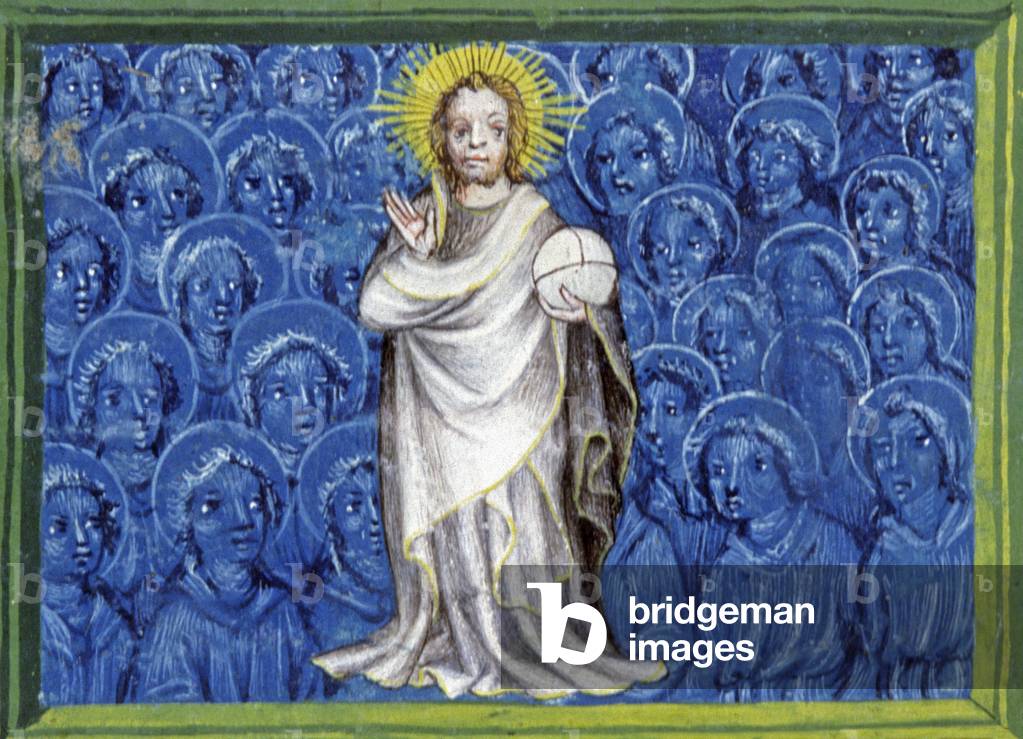 God and the Angels, 15th century (miniature)