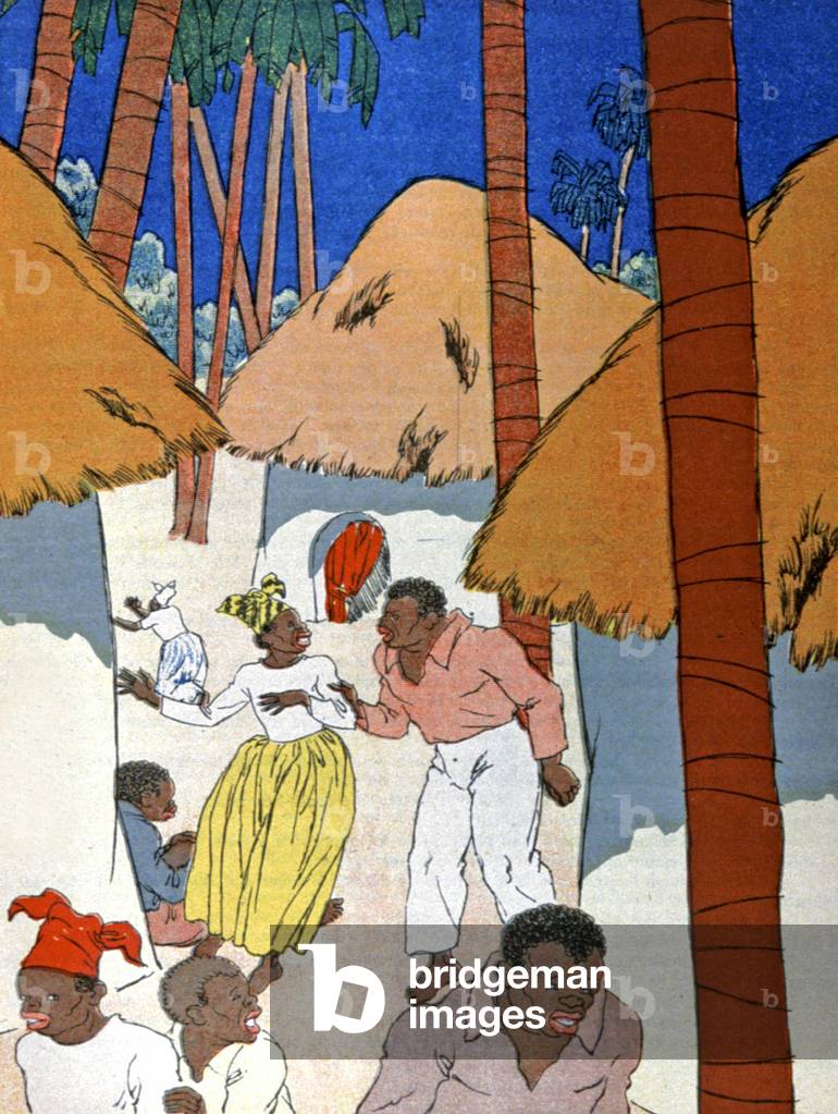 Negro Quarter in the Legree Plantation, Uncle Tom's cabin, 1941 (illustration)