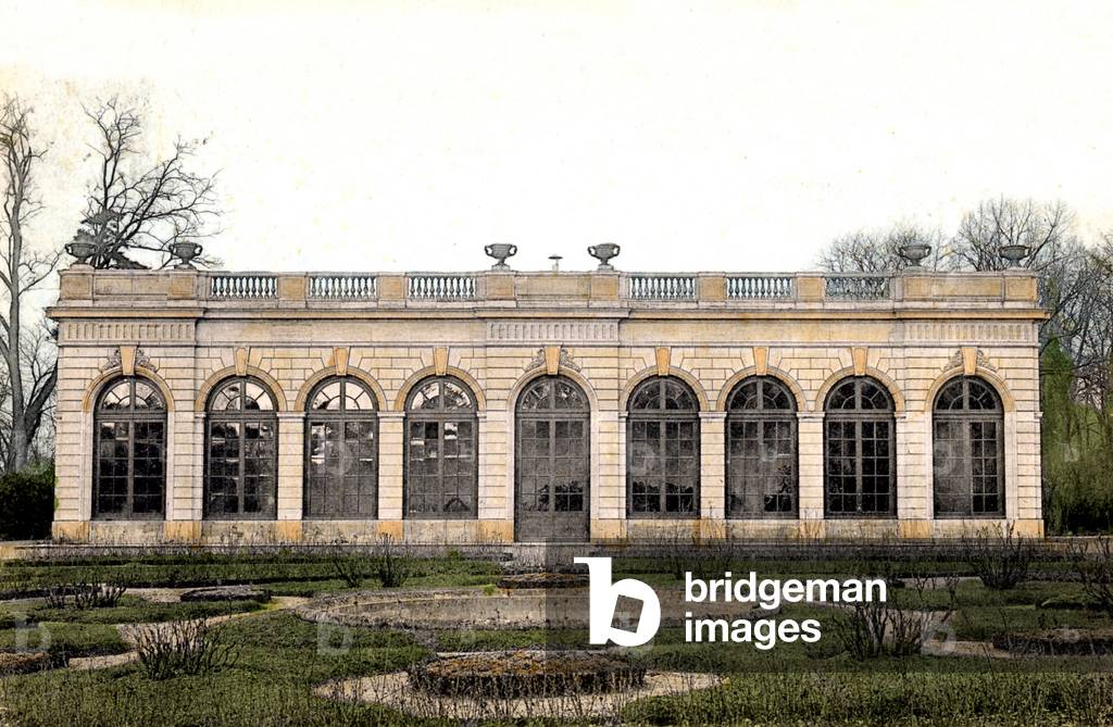 the Bagatelle orangery in the Boulogne Woods in Paris in 1909, postcard