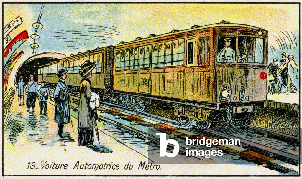 Transport. Electric Wagon in the parisian metro. Imagery in: The wonder of Electricity, France, c.1910.
