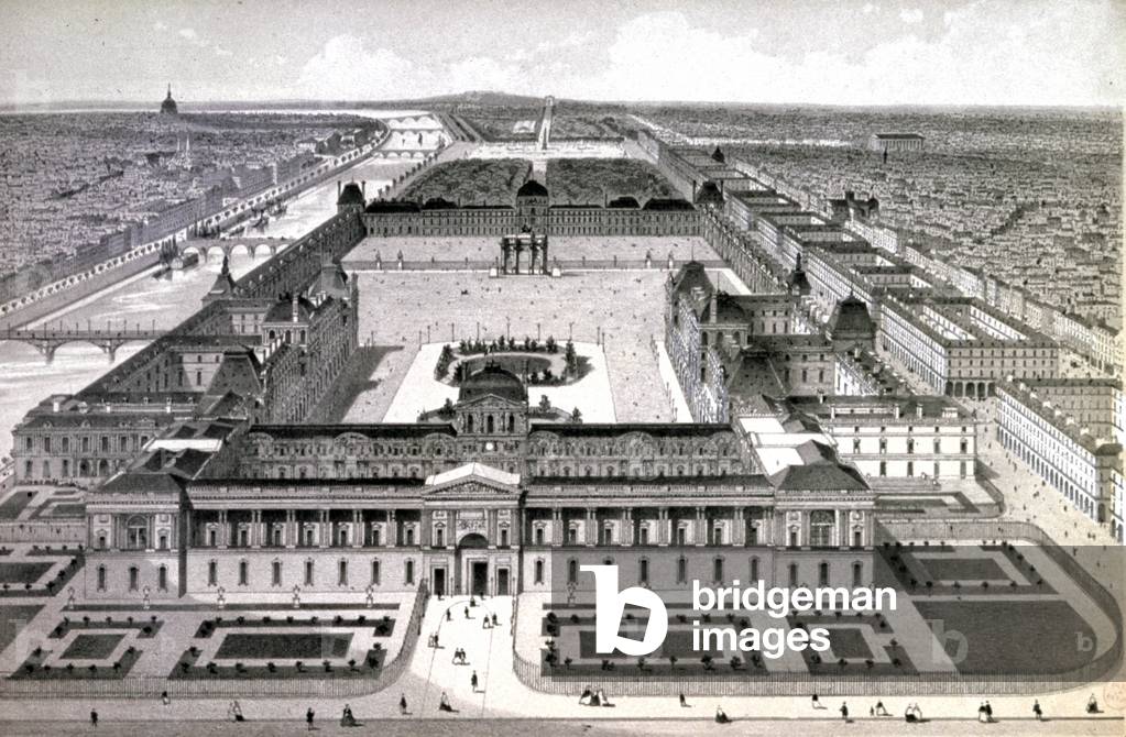 The Palais du Louvre, c.1860 (engraving)