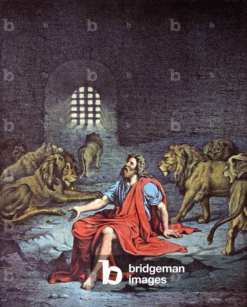 Daniel in the Lion Pit, c.1850 (illustration)