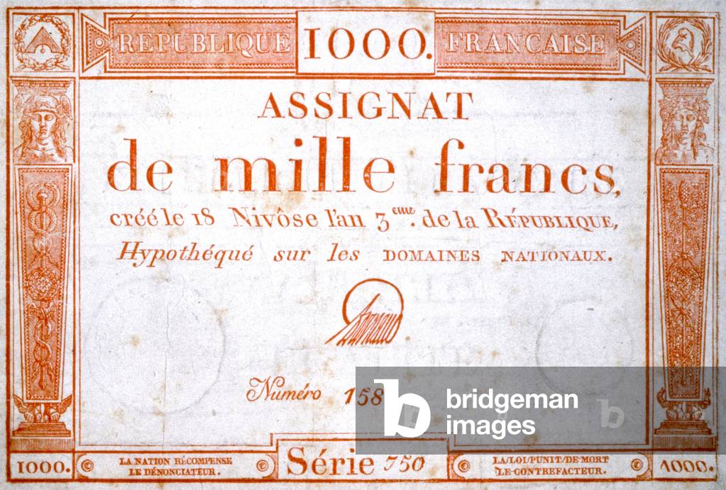 Assignat (banknote), 1795