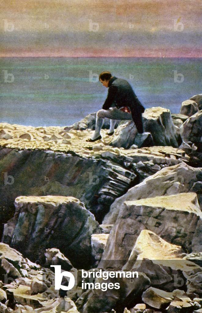 History. France. French First Empire. Napoleon Ist, prisoner on the island of Saint Helena, c.1815. Illustration, France, c.1900.