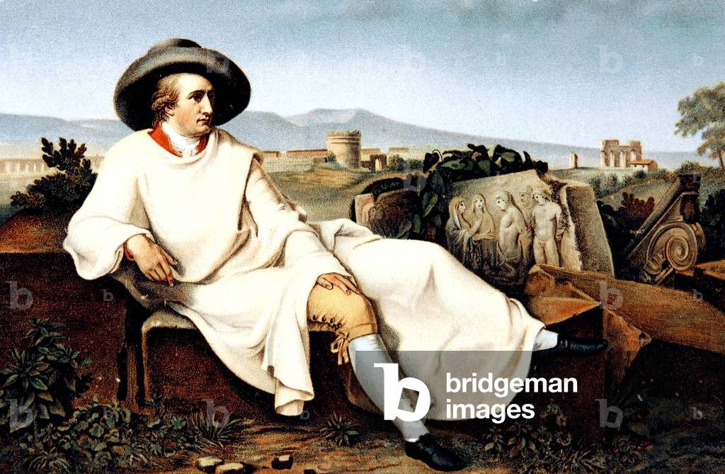 Goethe in Italy, postcard, c. 1900