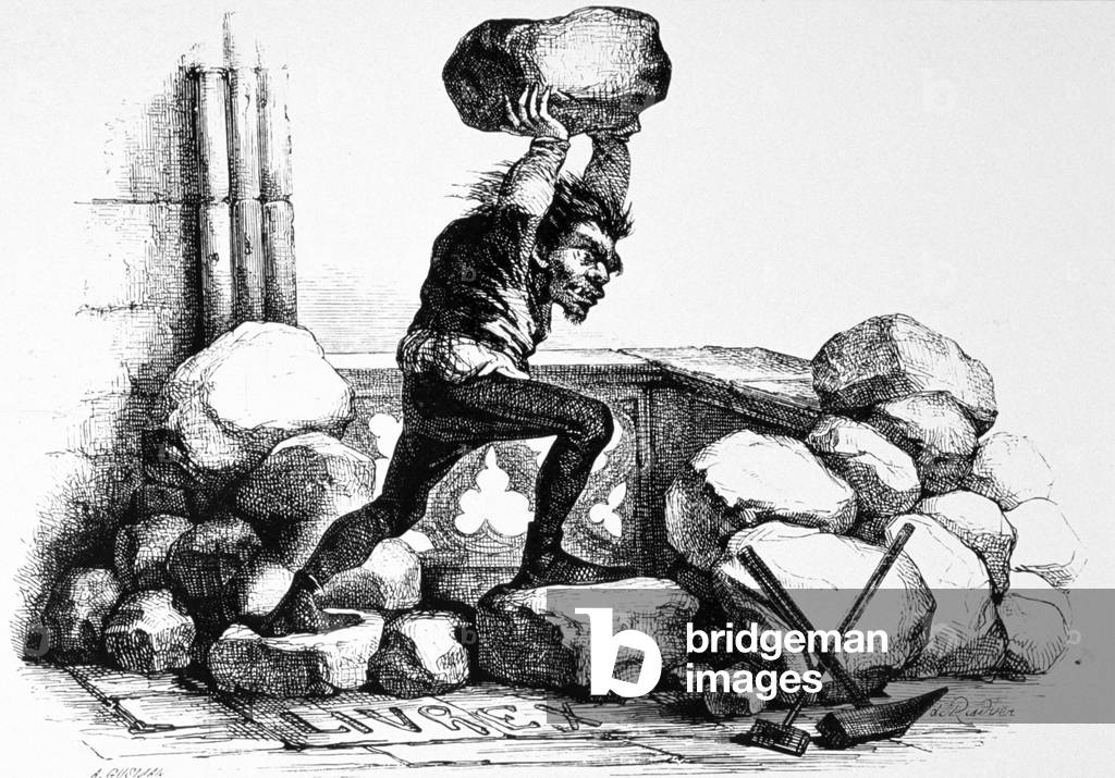 Quasimodo enrages, 1840 (engraving)
