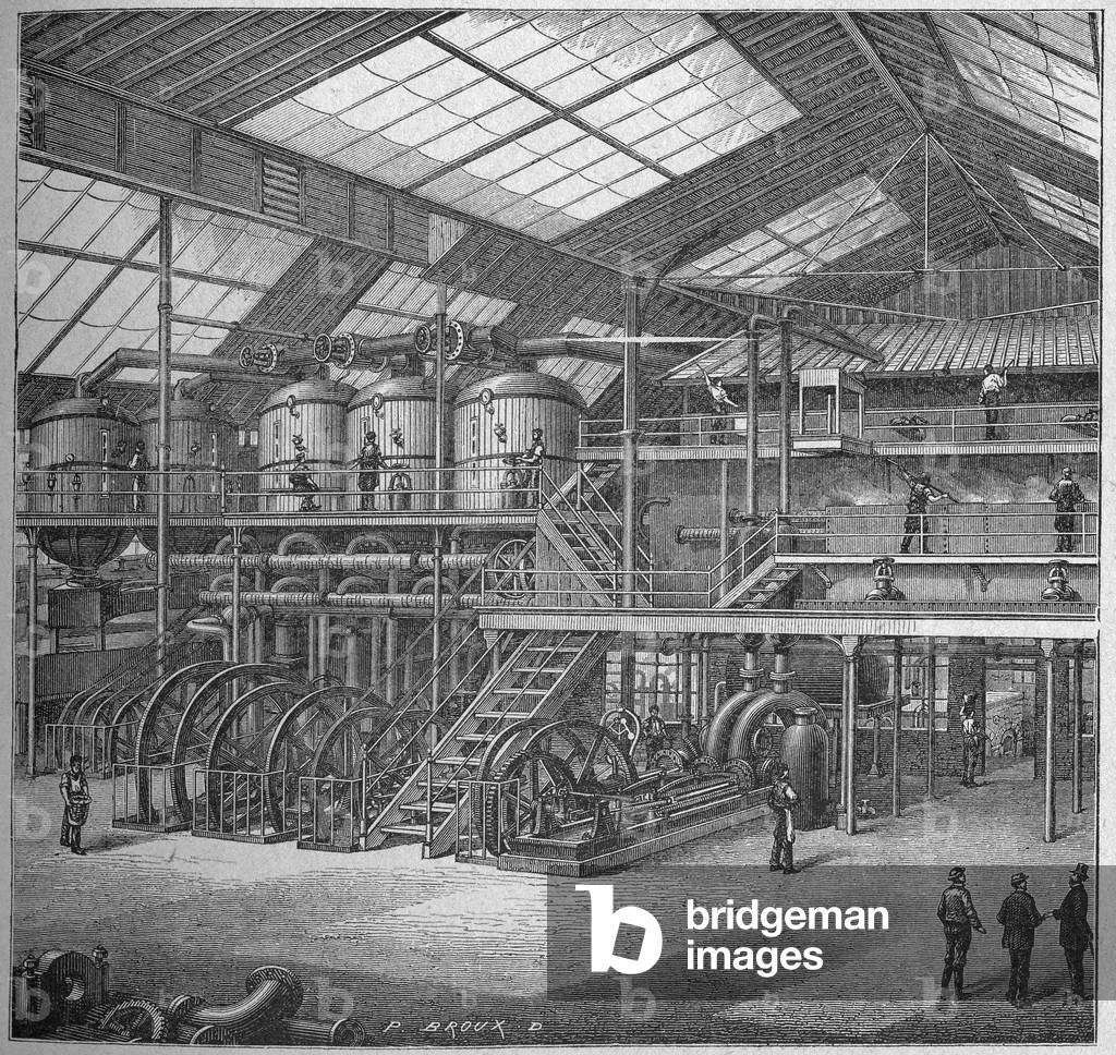 Beet sugar plant, c. 1880 (engraving)
