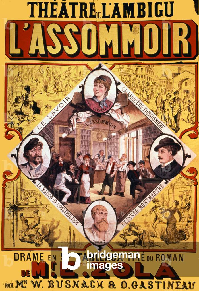L' assommoir by Emile Zola, c. 1890 (poster)