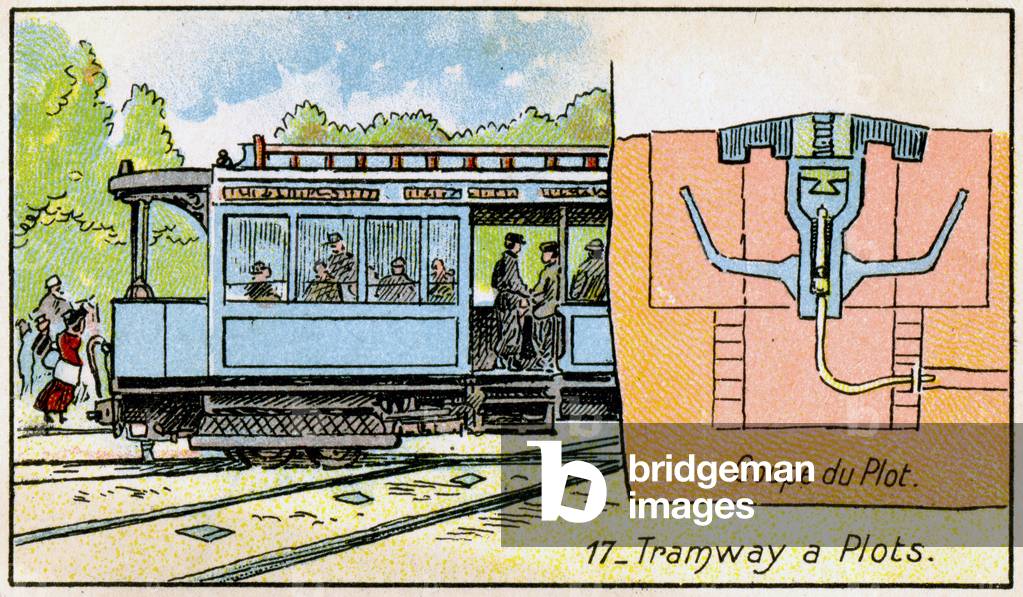 Transport. Electric tram in Paris. Imagery in: The wonder of Electricity, France, c.1910.