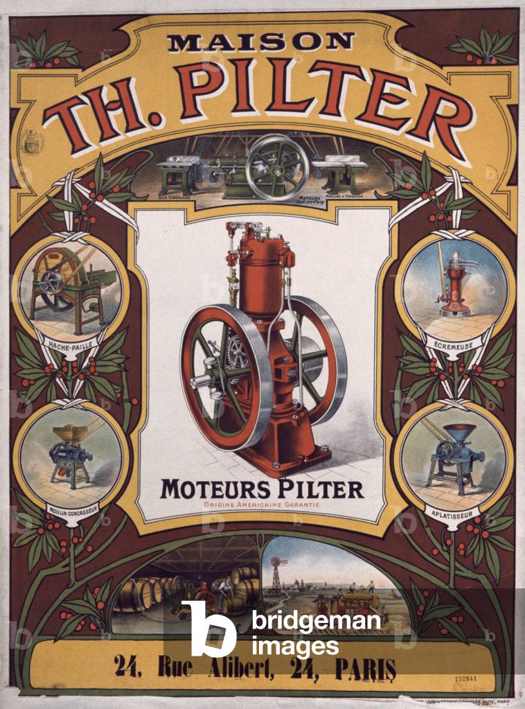 Pinter farm engines, early 20th century (print)
