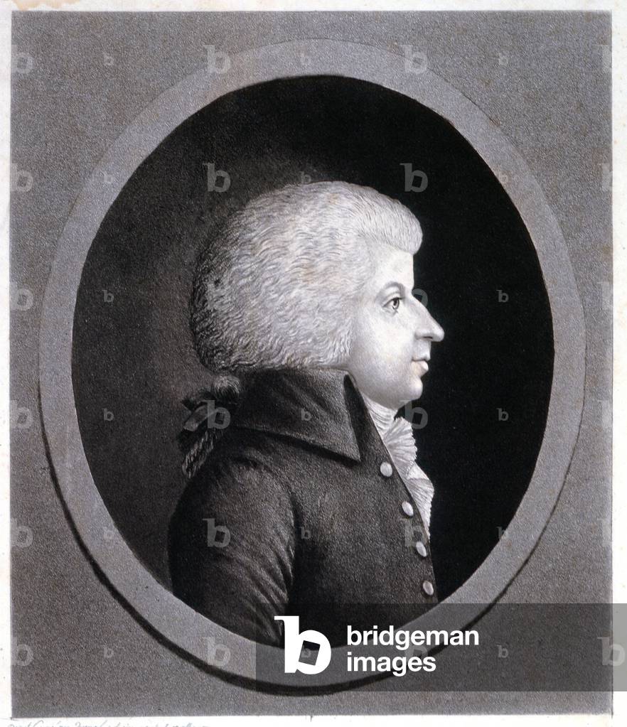 Music. Classical music. The composer Wolfgang Amadeus Mozart. Engraving, France, c.1775 (engraving)