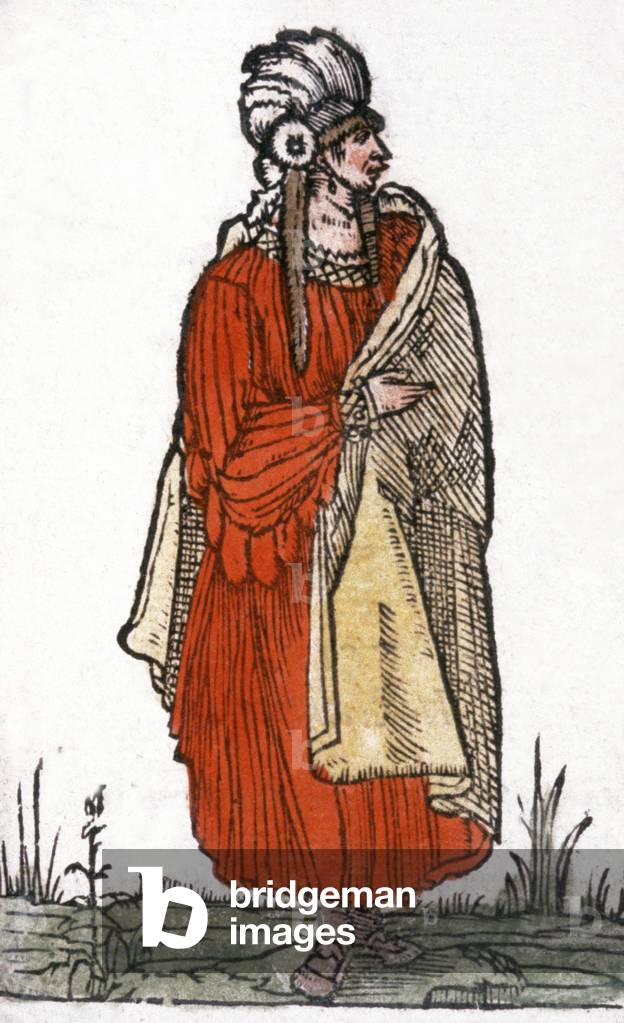 Persian woman, 1572 (woodcut)