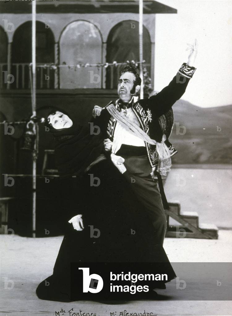 Miss Fontenay and Mr Alexandre in the roles of Misya Cayetane and Bores, 1936 (b/w photo)