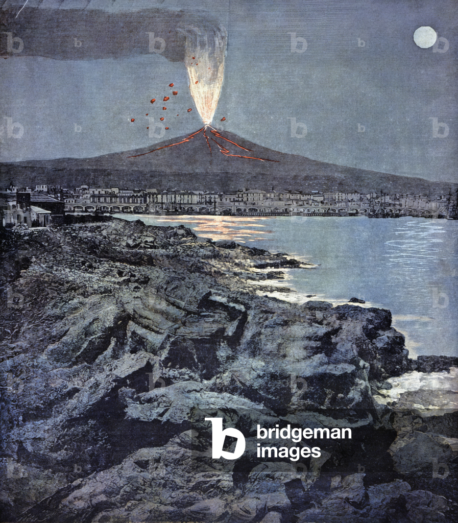 Etna eruption, 1893 (engraving)